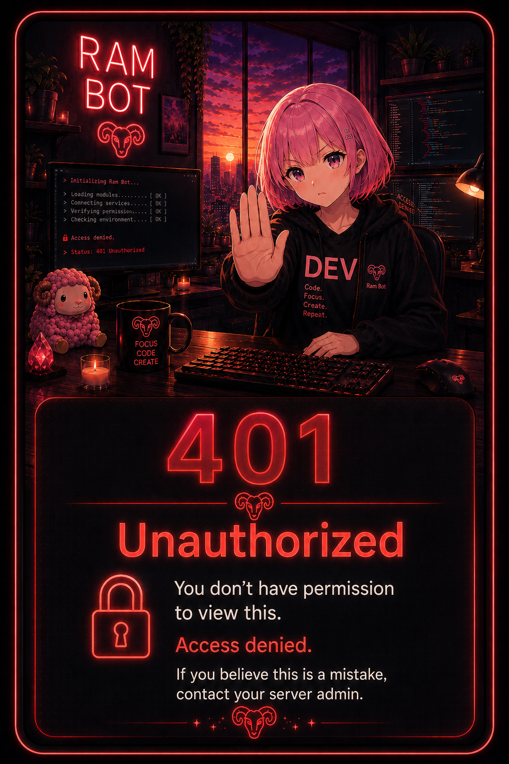 Unauthorized access image